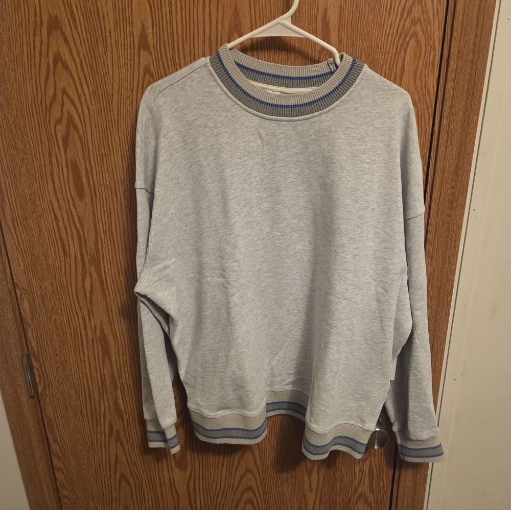 Lululemon Perfectly Oversized Ringer Crew Sweatshirt Sz Large Women's NWT